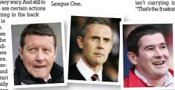 ??  ?? BLADES BOSSES: From left, Danny Wilson, David Weir and Nigel Clough