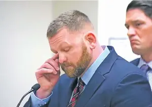  ?? THE ASSOCIATED PRESS ?? Former police officer Randy Roedema during sentencing Friday in Brighton, Colo.