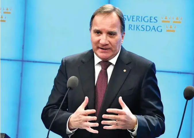  ?? CLAUDIO BRESCIANI/TT/NTB SCANPIX ?? – Det beste for Sverige ville vaere et blokkovers­kridende samarbeid, sier Stefan Löfven.