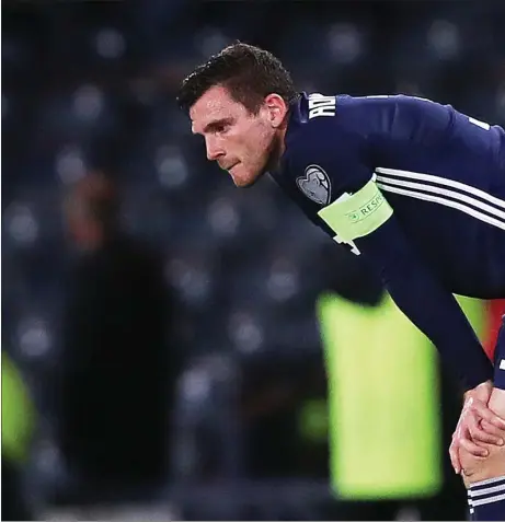  ??  ?? Scotland captain Andy Robertson has admitted that some frank discussion was had in the immediate aftermath of