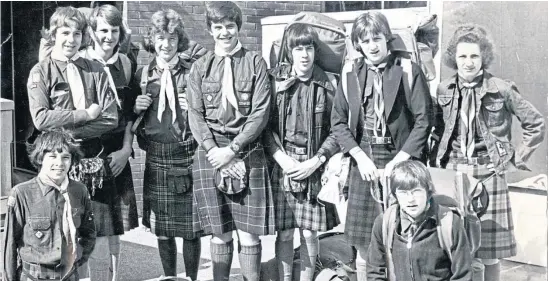  ?? ?? Dundee Scouts setting off from the city’s railway station in July 1976 for an internatio­nal camp at Blair Atholl. Were you one of them?