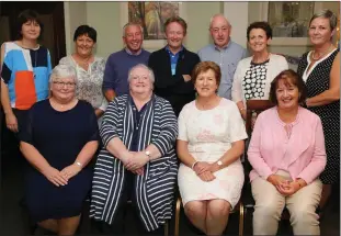  ??  ?? Retired Matron of Kanturk Hospital Peg Fitzgerald enjoying a party in her honour at Bob’s Bar & Restaurant with Joan Collins (Acting Director of Nursing Kanturk Hospital), Lena Kelleher (Retired Matron Millstreet Hospital), Mary Kelleher (former...