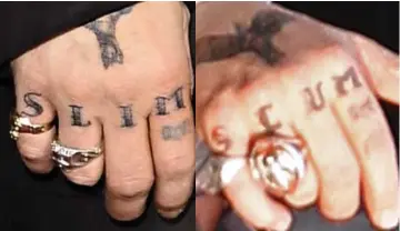 johnny depp tattoos finger