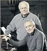  ??  ?? VSO’s Bramwell Tovey ( seated) with The Inventor librettist John Murrell.