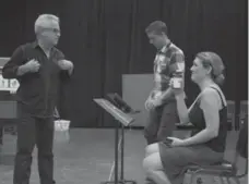  ?? CHRIS SO PHOTOS/TORONTO STAR ?? Opera singers Krisztina Szabo and Phillip Addis rehearse for Pyramus and Thisbe, feeling their way through the new score with the assistance of director Christophe­r Alden.