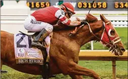  ?? Lexington Herald-Leader / TNS ?? Kentucky Derby winner Rich Strike will not run in the Preakness Stakes owner Rich Dawson announced on Thursday.