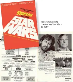  ??  ?? Programme de la convention Star Wars de 1987.