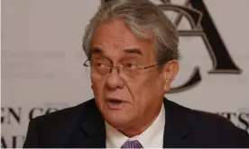  ??  ?? Tony de Brum, who led a coalition of developing and developed countries to forge a compromise resulting in the Paris accord, was hailed as a ‘real hero, a giant of history’. Photograph: Greg Wood/Getty Images