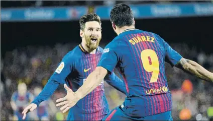  ?? FOTO: JOAN LANUZA ?? Leo Messi explotó de alegría tras marcar el segundo gol del Barça en el Clásico del domingo ante el Madrid