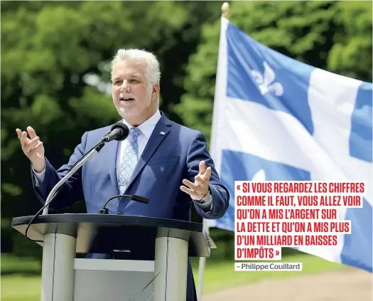  ?? PHOTO JEAN-FRANÇOIS DESGAGNÉS, LE JOURNAL DE QUÉBEC ?? Les Québécois ne doivent pas s’attendre à recevoir une partie du surplus de 2,5 G$ annoncé hier, a dit Philippe Couillard.