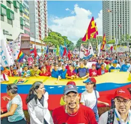  ?? EFE ?? MILES DE chavistas celebraron el Día del Estudiante Venezolano