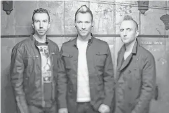  ?? Courtesy photo ?? Thousand Foot Krutch — Trevor McNevan, Joel Bruyere and Steve Augustine — has been making Christian music for 20 years.