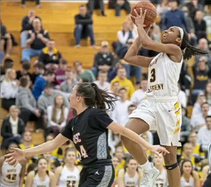  ?? Steph Chambers/Post-Gazette ?? Jasmine Timmerson is a standout freshman guard for a North Allegheny team that is playing in the WPIAL final for the fifth year in a row.