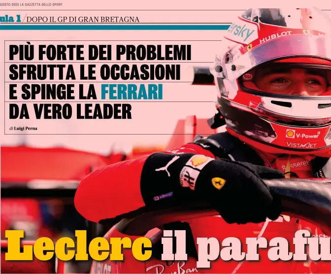  ?? GETTY ?? Gran fine settimana
Charles Leclerc, 22 anni, è stato protagonis­ta di un eccellente GP di Gran Bretagna: quarto in qualifica, con un pizzico di fortuna ha colto il terzo posto. Domenica il bis?