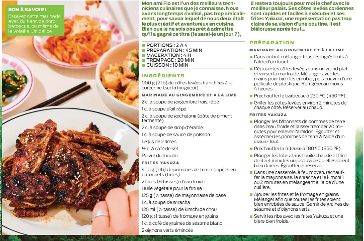 SHORT RIBS CORÉENS & FRITES YAKUZA SELON FIO - PressReader
