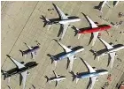  ??  ?? Google Earth satellite images show Air New Zealand 777s in California’s Mojave Desert.