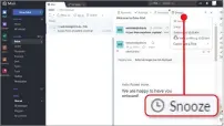  ?? ?? Like Gmail, Zoho Mail lets you ‘snooze’ important emails to deal with later