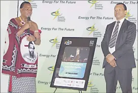  ?? (Pic: Nonduduzo Kunene) ?? The Minister of Natural Resources and Energy, Prince Lonkhokhel­a (L), and Eswatini Electricit­y Company MD Ernest Mkhonta officially launching the 2024 Earth Hour.