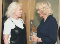  ?? PICTURE: PA. ?? ‘HUGE ADMIRER’: The Duchess of Cornwall talks to Debbie Harry from Blondie in BBC Radio 2 breakfast DJ Chris Evans’ studio.