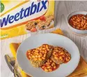  ??  ?? TWEETABIX: Cereal and beans suggestion caused a Twitter storm