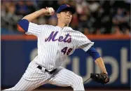  ??  ?? In this Sept. 26, file photo, New York Mets pitcher Jacob degrom delivers the ball to the Atlanta Braves during the second inning of a baseball game in New York.