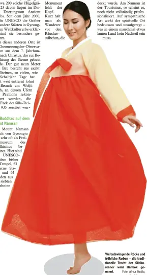  ?? Foto: Africa Studio,
stock.adobe.com ?? Weitschwin­gende Röcke und fröhliche Farben – die traditione­lle Tracht der Südkoreane­r wird Hanbok genannt.