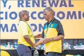  ??  ?? Gaps: Mpumalanga’s David Mabuza (left) and the Free State’s Ace Magashule are now among the ANC’s top six. Photo: Delwyn Verasamy