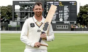  ?? GETTY IMAGES ?? Wellington batsman Devon Conway after his epic knock of 327 not out, the highest innings at the Basin Reserve, yesterday.