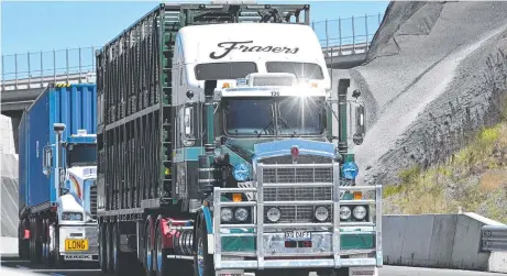  ?? Picture: Bev Lacey ?? FIRST BIRTHDAY: This was the first truck to drive down the newly-opened Toowoomba Bypass on September 8, 2019.
