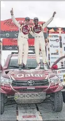  ?? FOTO: EFE ?? Al-Attiyah reeditó su triunfo de 2016