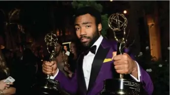  ?? EMMA MCINTYRE/GETTY IMAGES ?? Donald Glover made history when he won a directing Emmy for his hip-hop-based FX comedy, Atlanta.