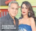  ??  ?? George Clooney and Amal Clooney