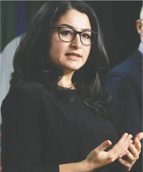  ?? ADRIAN WYLD / THE CANADIAN PRESS ?? Women and Gender Equality and Rural Economic Developmen­t Minister Maryam Monsef said her comment referring to the Taliban as the “brothers” of the Afghan people was simply a cultural reference.