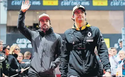  ?? FOTO: FÓRMULA1.COM ?? Fernando Alonso y Carlos Sainz aparecen en buena parte de las quinielas que contemplan el cambio de ‘cromos ‘para 2019