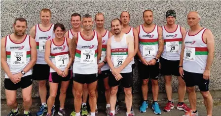  ??  ?? The North Wales Road Runners Club members who competed at the Deiniolen 10k