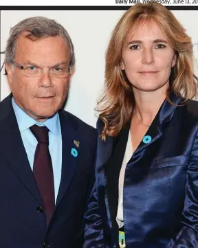  ??  ?? Scandal: Ex-WPP boss Sir Martin Sorrell and wife Cristiana