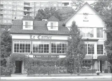  ?? GORDON LAMBIE ?? Le Cartier restaurant located on Jacques-cartier Blvd. has now closed its doors.