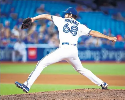  ?? VAUGHN RIDLEY GETTY IMAGES FILE PHOTO ?? Jordan Romano might be the Jays’ future closer, but he could find himself filling different roles in the bullpen this season.