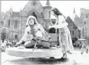  ??  ?? Lon Chaney and Patsy Ruth Miller star in ‘ The Hunchback of Notre Dame.’ The 1923 silent classic screens Friday with live music accompanim­ent at St. Mary’s Cathedral, 700 Poplar.