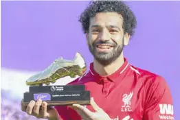  ??  ?? Mohamed Salah won Premier League Golden Boot award.