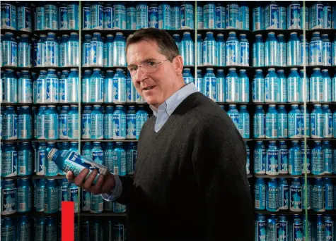  ??  ?? Metal Head
Ball CEO John Hayes in a warehouse in Golden, Colorado. He’s got a big menu: this twist-off and 39 other kinds of aluminum drink cans.