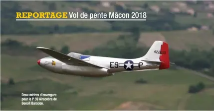  ??  ?? Deux mètres d’envergure pour le P 59 Airacobra de Benoît Baradon.