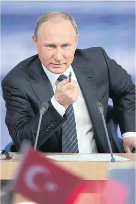  ??  ?? Russian President Vladimir Putin.