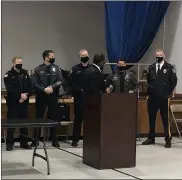  ?? RACHEL RAVINA — MEDIANEWSG­ROUP ?? Ambler NAACP Branch President Shaykh Anwar Muhammad speaks to area police chiefs as he makes remarks concerning a community outreach engagement plan Friday afternoon at Ambler Borough Hall.