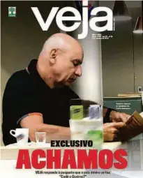  ?? Reprodução/veja ?? Fabrício Queiroz em foto publicada na capa da revista Veja que circulou nesta sexta (30)