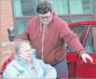  ?? ERIN POTTIE/CAPE BRETON POST ?? Jane Cluett is picked up Thursday afternoon from one of three weekly dialysis appointmen­ts by her grandson Adrian Cluett, age 17.