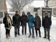  ?? PHOTO PROVIDED ?? The snow didn’t stop the Saratoga County Chamber of Commerce’s first Wednesday Walk in downtown Saratoga Springs.