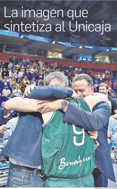  ?? BASKETBALL CHAMPIONS LEAGUE ?? Berni Rodríguez, Carlos Cabezas y Alberto Díaz.