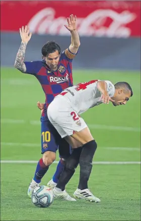  ?? FOTO: GETTY ?? Leo Messi también presionó para incomodar la salida de balón del rival