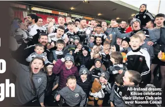  ??  ?? All-Ireland dream:
Kilcoo celebrate their Ulster Club win
over Naomh Conail